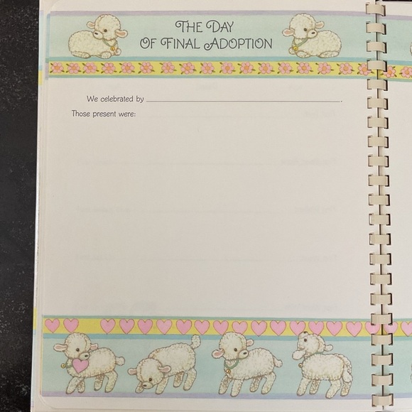 Vintage 80s Hallmark Keepsake Album adopted child baby memory book unisex - Picture 9 of 16